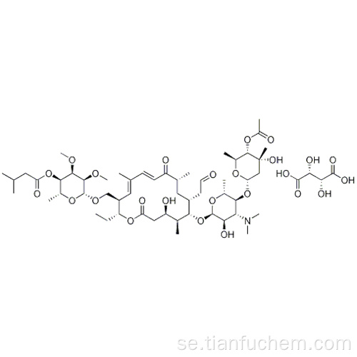 Tylosin 3-acetat 4B- (3-metylbutanoat) (2R, 3R) -2,3-dihydroxibutandioat CAS 63428-13-7